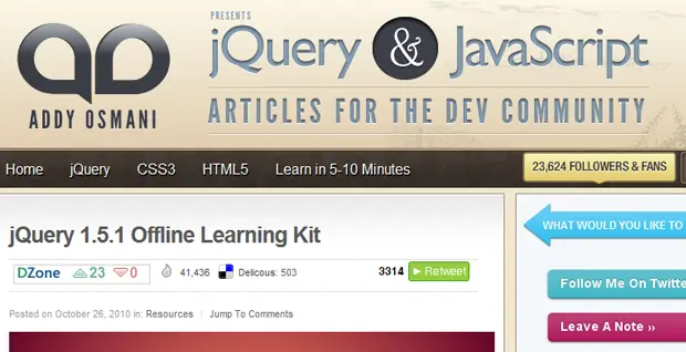 很棒的学习jQuery的12个网站推荐_jquery