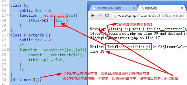 php构造方法中析构方法在继承中的表现_php技巧