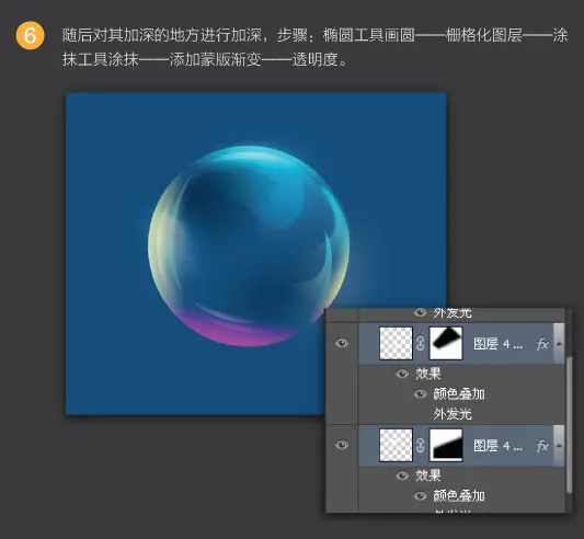 Photoshop设计制作出漂亮的彩色泡泡立体图标