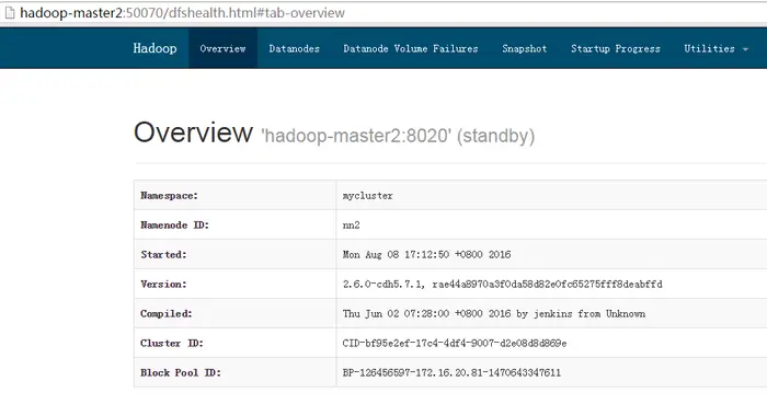 Hadoop HA
            
    
    博客分类： 大数据  