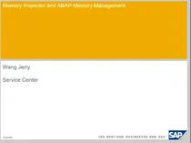 SAP专家培训之Netweaver ABAP内存管理和内存调优最佳实践
            
    
    
        SAPSAP成都研究院ABAP培训JerryWang 