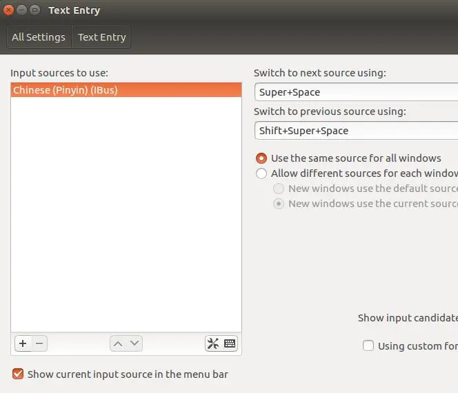 英文版ubuntu16.04安装、添加中文输入法