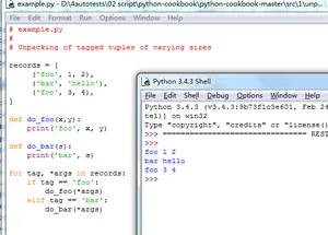 Python cookbook（数据结构与算法）从任意长度的可迭代对象中分解元素操作示例