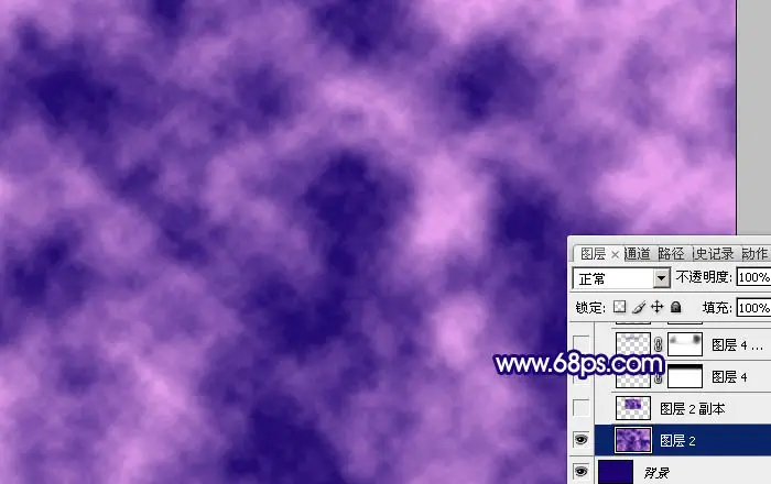 Photoshop打造逼真超酷的闪电紫色壁纸