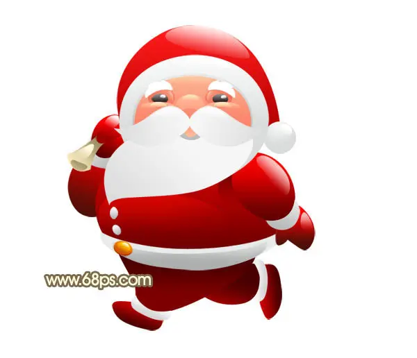 Photoshop打造可爱的红色卡通圣诞老人