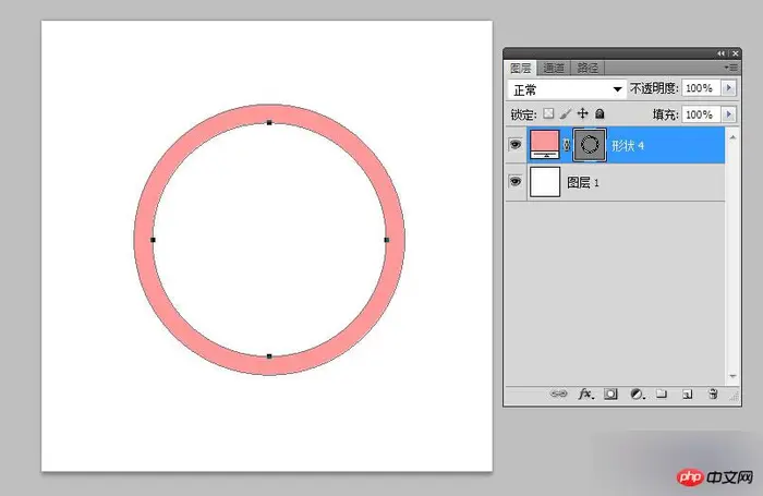 在PS cs5 中简单制作矢量圆环