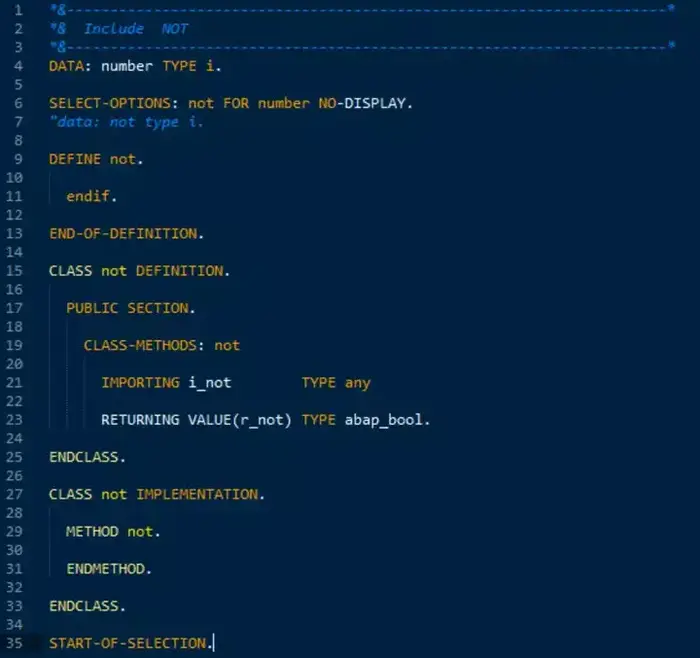 昨日万圣节ABAP怪兽级代码谜团，公布答案啦
            
    
    
        ABAP转义符编程语言关键字 